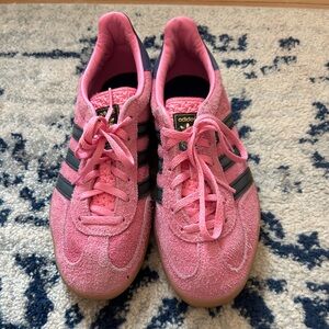 pink adidas gazelles worn a couple times but in good condition